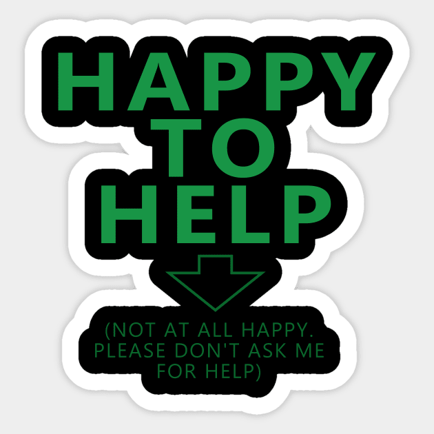 Happy to Help Sticker by creationoverload